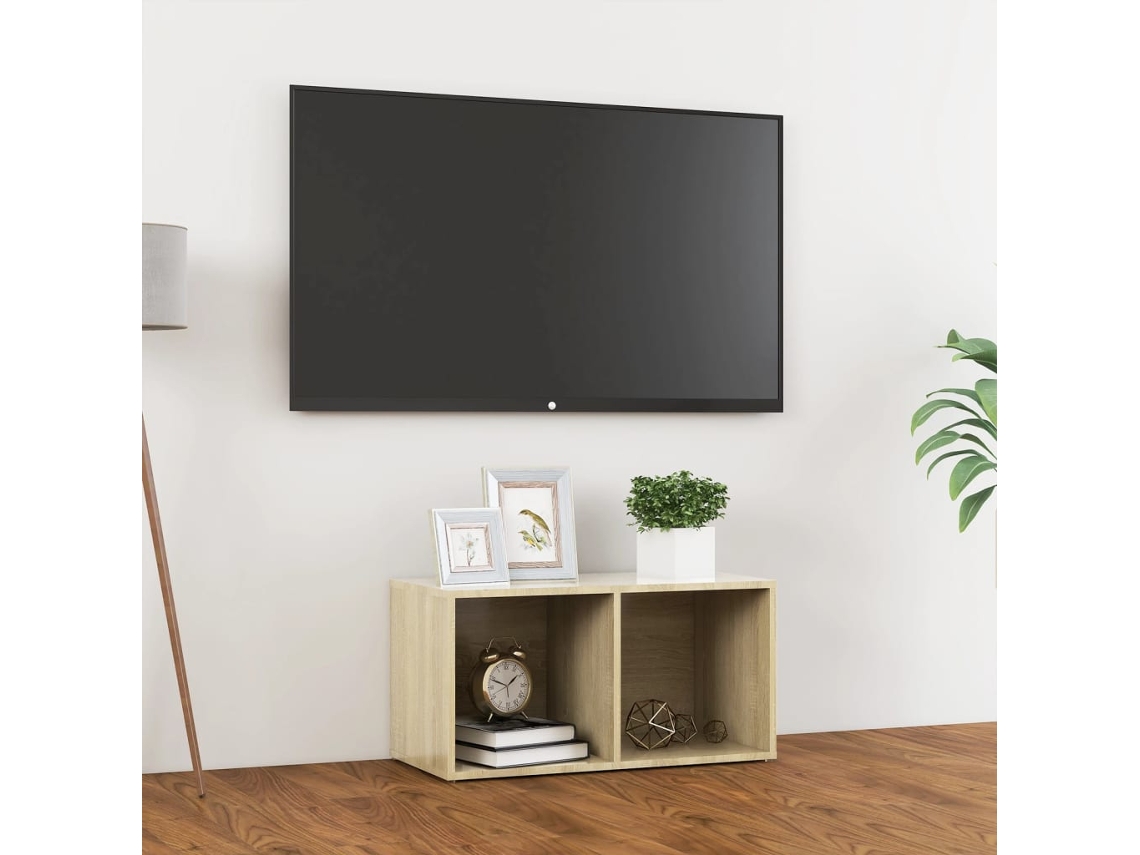 Mueble para TV | Armario para TV | Armario para TV 72x35x36,5 cm Fabricado en madera de roble, Sonoma