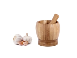 Juego de prensa de ajos y mortero Xchenda Kitchen Supplies y prensa y trituradora de ajos Rosewell Premium con cuenco de bambú