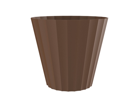 PLASTIKEN 89004 - Maceta Redonda Colección DORIC Medida 32 cm 15L Bronce