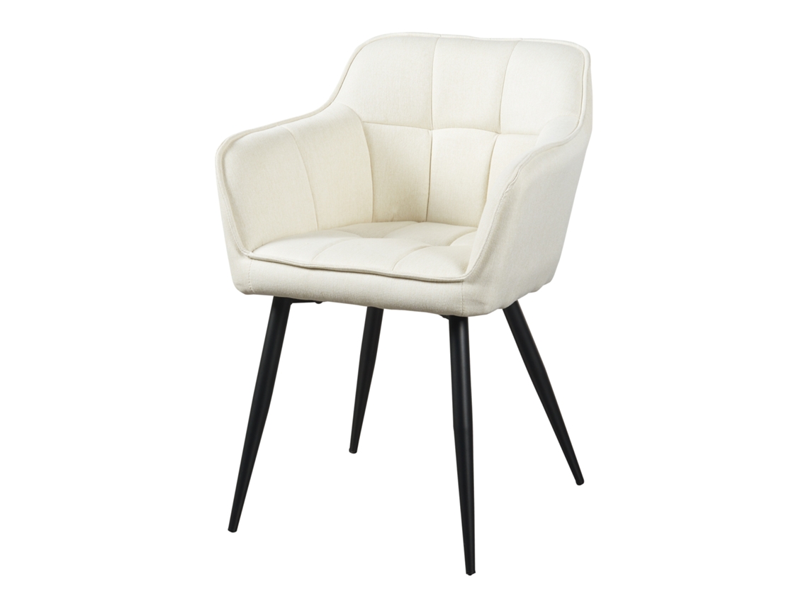 Silla de comedor Birmingham con reposabrazos 81x57x53 cm - Beige [EN.CASA]