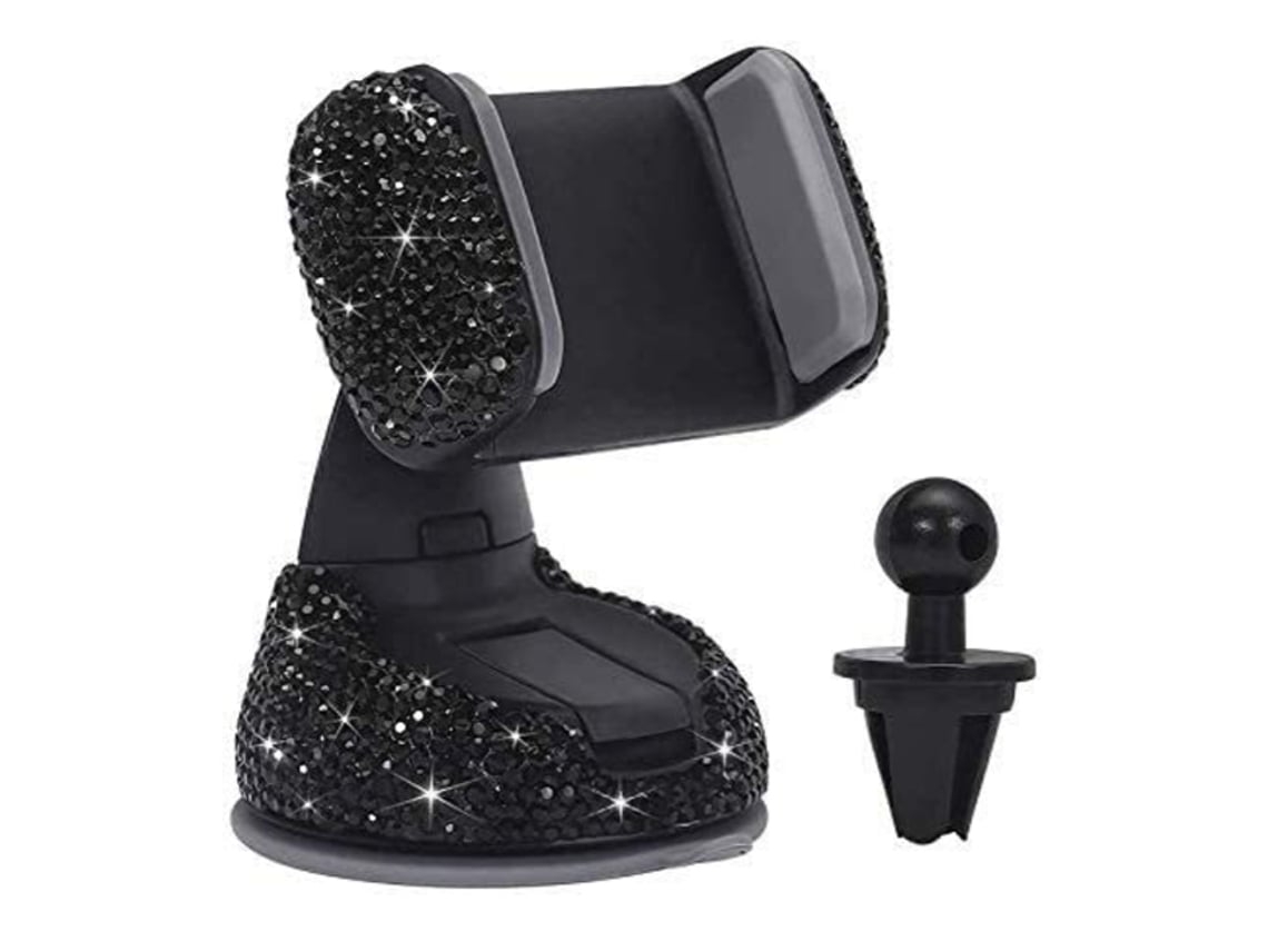 Soporte Universal Para Parabrisas De Coche Con Diamantes De Imitación, Color Negro