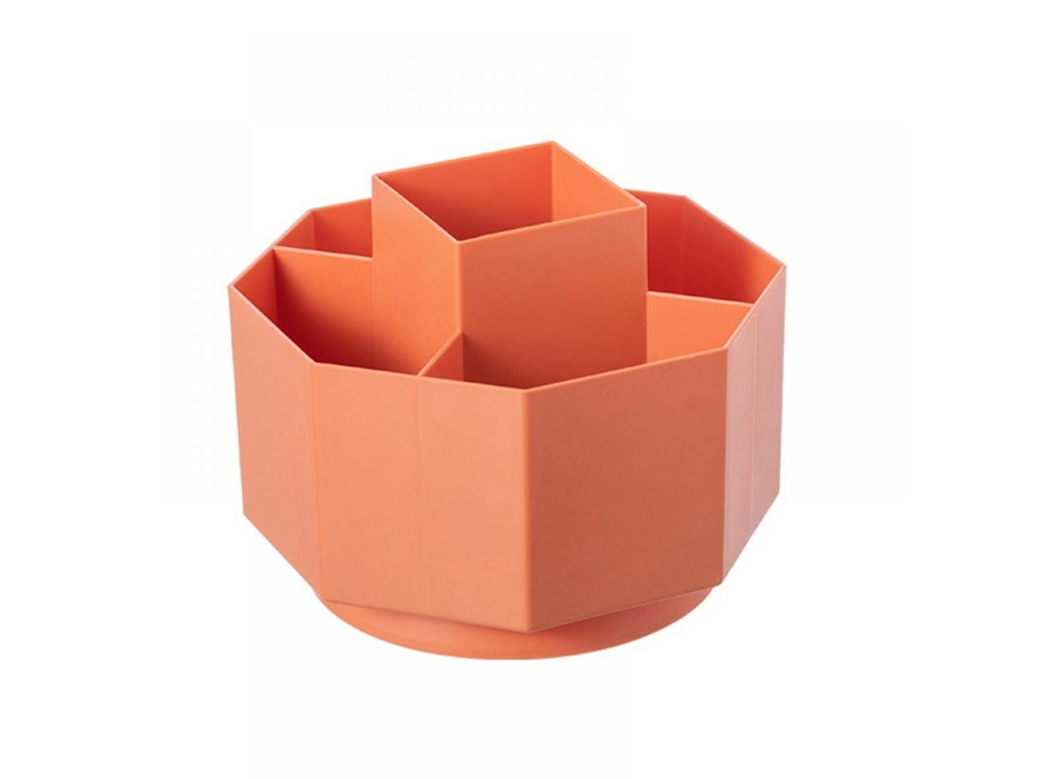Portalápices de escritorio, 5 ranuras, bolígrafo giratorio de 360 ​​grados, caja de almacenamiento de escritorio, escritorio, lindo vaso para lápices