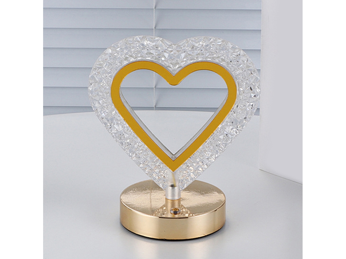 2026-lámpara De Mesa De Cristal Recargable Cuidado De Ojos Luz Ambiente Regalo Romántico Ajustable