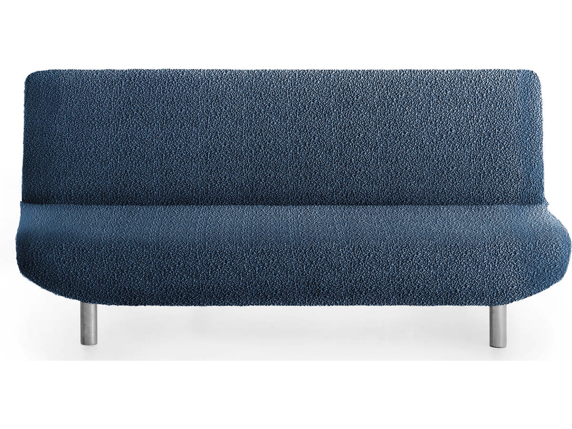 Funda Multielástica para Sofá Cama Clic-clac 3 Plazas MILICA Tejido Adaptable Spongy Azul