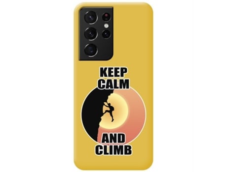 Carcasa Samsung Galaxy S21 Ultra 5G TUMUNDOSMARTPHONE Silicona Líquida Dibujos Amarillo