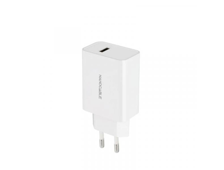 Nanocable Cargador 1 x USB 5V-2.1A Blanco