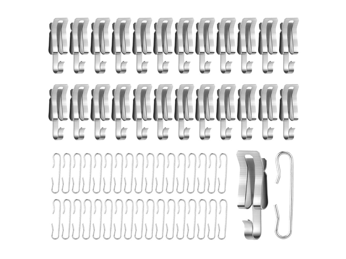 Paquete De 50 Clips Y Espaciadores Para Cables De Descongelación Térmicos Y Metálicos Montados En El Techo.