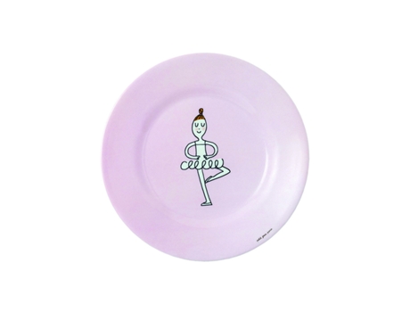 Juego de 6 Platos PETIT JOUR para niñas Les Ballerines Retired (Rosa - Melamina - 20 x 20 x 1 cm)