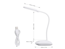 2026-lámpara De Escritorio Led Recargable Usb Con Rotación 360°, 3 Niveles De Brillo, Control Táctil Y Protección Para Los Ojos