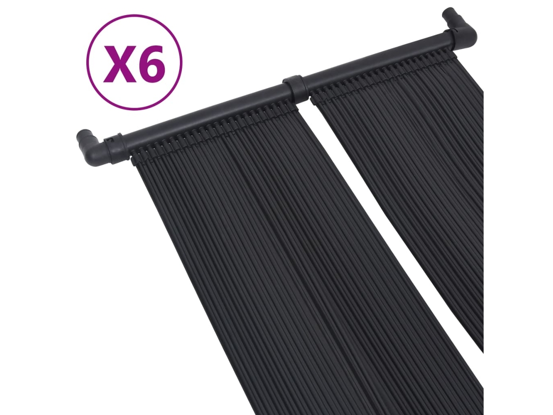 Maison Exclusive - Panel Calentador Solar Para Piscinas 6 Unidades 80x310 Cm