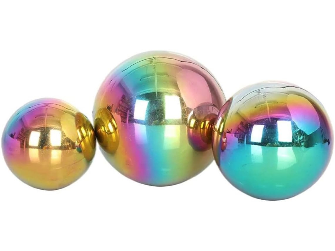 Juego De 3 Bolas Huecas De Acero Inoxidable Pulido Espejo, Para 100, 120 Y 150