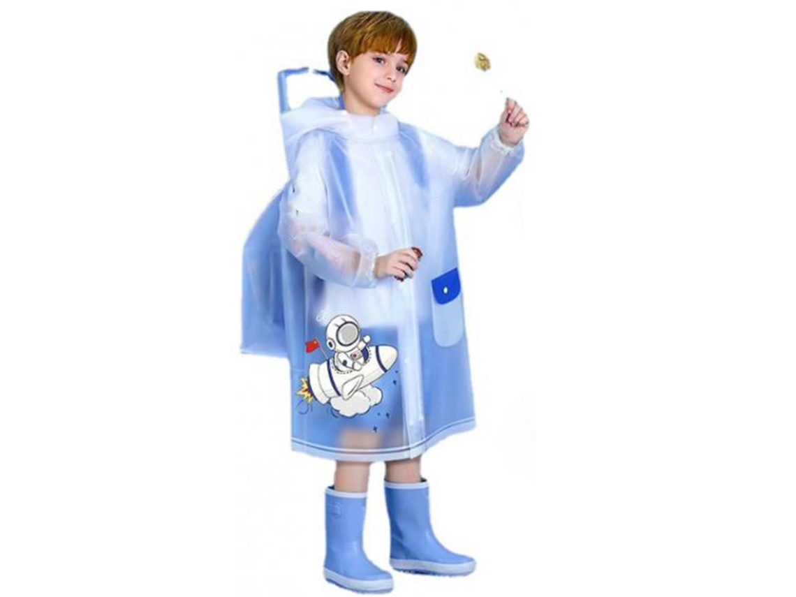 Chubasqueros Para Niños, Ponchos De Lluvia Gruesos Y Reutilizables Con Mangas Con Capucha, Impermeables, Con Ranura Para Mochila Para Niños Y Niñas,
