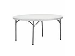 GARBAR VERDI Mesa Redonda Plegable Interior Exterior Ø150 Gris