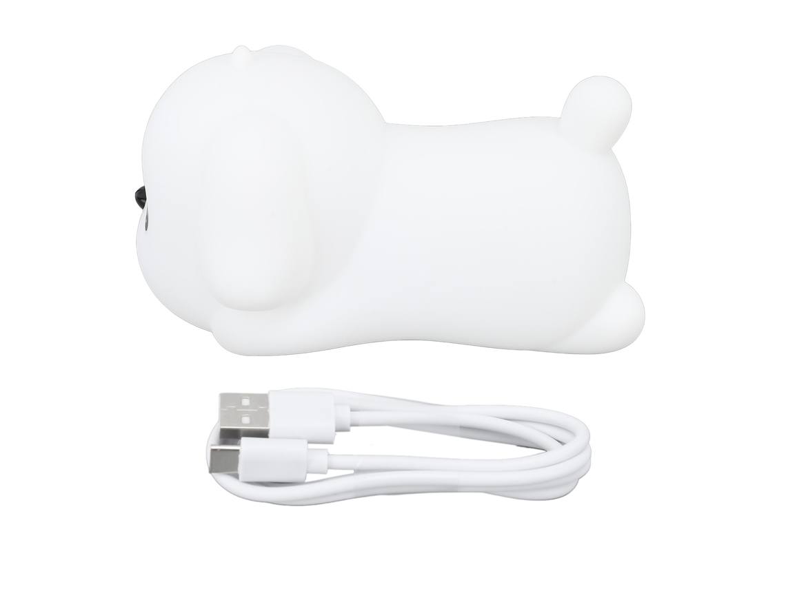 2026-luz Nocturna Perrito Lindo Led Silicona Usb Recargable Para Niños Cuna Dormitorio Decoración Mesa