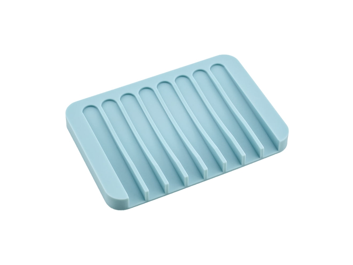 Soporte Para Jabón De Ducha De Silicona Para Baño, Bandeja De Almacenamiento Para Platos, Caja Con Ranura Para Drenaje, Jabonera, Azul NICECEE