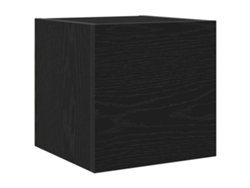 Mueble De Tv | Armario Para Tv | Gabinete De Tv Roble Negro 30,5 X 30 X 30 Cm Madera De Ingeniería