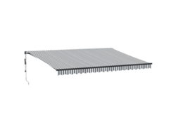 Maison Exclusive - Toldo Retráctil Automático Gris Antracita Y Blanco 500x350 Cm