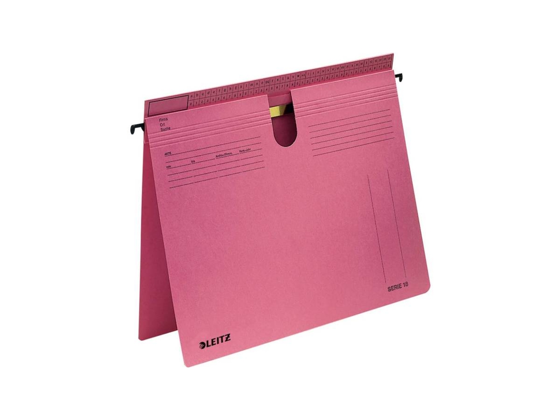 Archivadores colgantes Leitz Serie 18, cartón Manila 250 g/m², rojo. Para el mercado D/L/A/Ch 50 piezas. Esselte Leitz (1814 00 25).