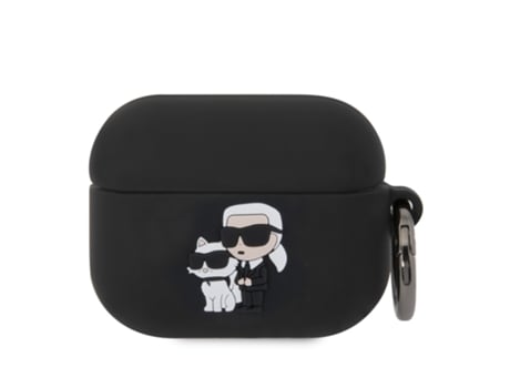 KARL LAGERFELD Funda para Airpods Pro NFT Silicona antigolpes con anilla Negro