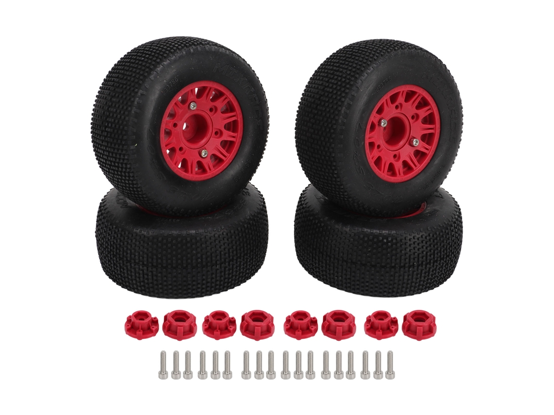 Neumáticos De Goma Para Coche Rc A Escala 1/10 Con Soportes Para Scx10, Tracción Fuerte, Amortiguador Reforzado, Accesorios.
