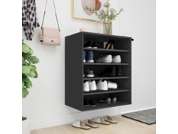 Zapatero LOVELY HOME en Contrachapado Negro (60X35X70 cm)