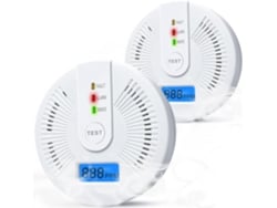 Detetor Co Com Sensor Alta Sensibilidade E Ecrã Digital, Pack 2 Unidades Sem Pilhas