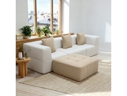Coco Living Sofá Eden Completo 3 Plazas - Blanco Arena