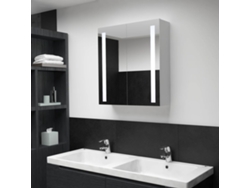 Armario de baño con espejo e iluminación LED, 60x14x62 cm.