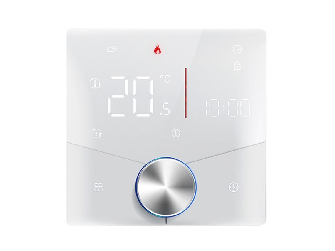 Termostato Inteligente Wifi Programable 6 Periodos Control Por App Y Voz Pantalla Led Para Calefacción De Agua 95-240v