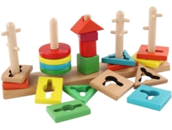 1 Juego De Juguetes Educativos Montessori De Madera Con Formas Geométricas Para El Desarrollo