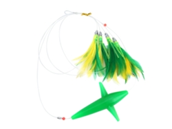 Señuelo Artificial Schwertfisch Feather Para Atún Con Accesorios De Pesca En Color Verde.