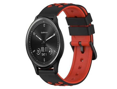 Correa De Reloj Inteligente Para Garmin Vivomove Sport, Correa De Reloj De Silicona Bicolor, Color Blanco Y Negro, 20Mm VENISYMLIS