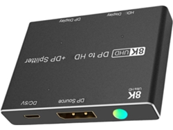 Adaptador divisor DisplayPort a HDTV 8K a 30 Hz 4K a 60 Hz SFUSHOS