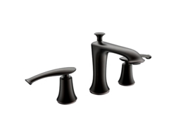 Grifo De Lavabo Con Repisa 3 Agujeros 401 Negro Colección Céphise