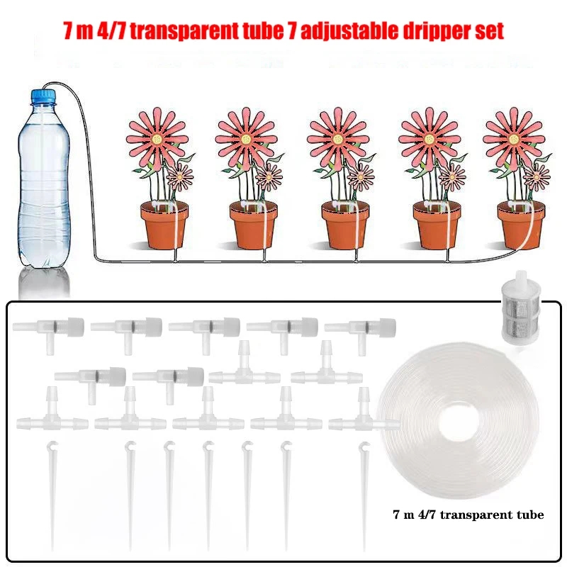 Kit de irrigação MDUG com tubo de 7m e 7 reguladores