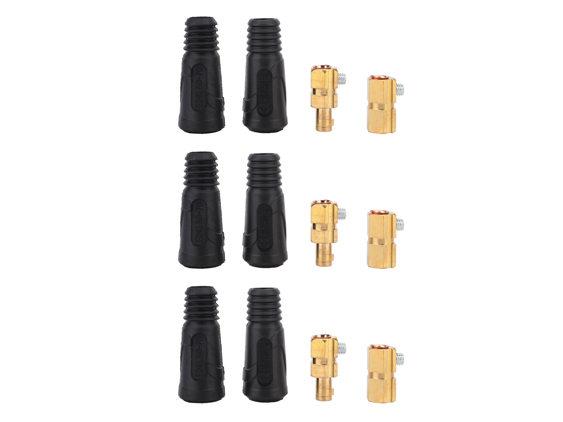 6 Conectores Rápidos De Cobre Estilo Europeo Para Soldar Cables, 200-400 A, Para Cables De 50-70 Mm.