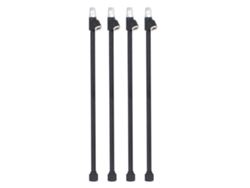 4 Piezas De Cabezales De Aire Dobles De 14 Pulgadas Con Rosca Fnpt De 1/4 De Pulgada, Rectos Y Extendidos Para Compresores De Inflado De Neumáticos De Vehículos Recreativos Y Camiones