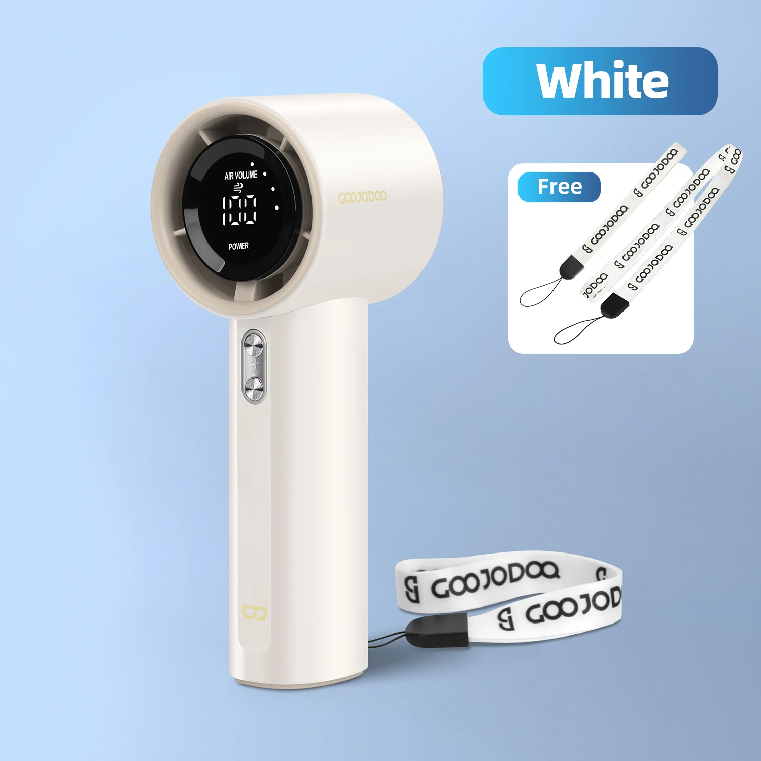 Ventilador Recargable Turbojet Mini De Alta Velocidad, De Mano Y Portátil (blanco).