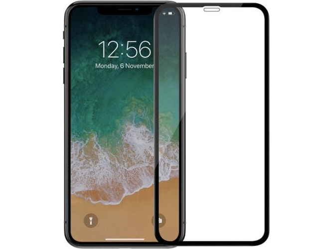 Protector de Cristal Templado Apple iPhone XS Max 5D Full Cover Negro