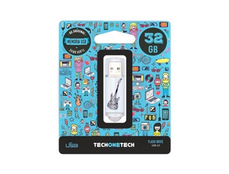 Pendrive 32Gb Tech One Crazy Black Guitar Technology