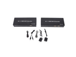 Extensor Kvm Usb Con Interfaz Multimedia Hd Que Transmite Vídeo 4k A Través De Cable Cat5e/6/7, Control De Ratón Y Teclado, Cable De 120 M Y Enchufe Estadounidense.