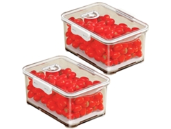 JOYBOS Set de 2 contenedores para alimentos de 25 L cada uno para almacenamiento de alimentos con tapas