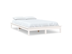 Maison Exclusive - Estructura De Cama Sin Colchón Madera De Pino Blanca 140x190 Cm