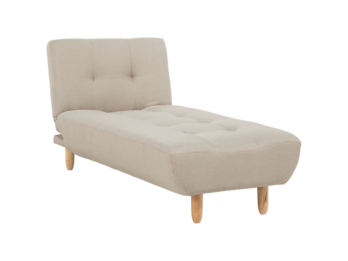Chaise longue BELIANI Alsten de Poliéster Beige 163x180x80