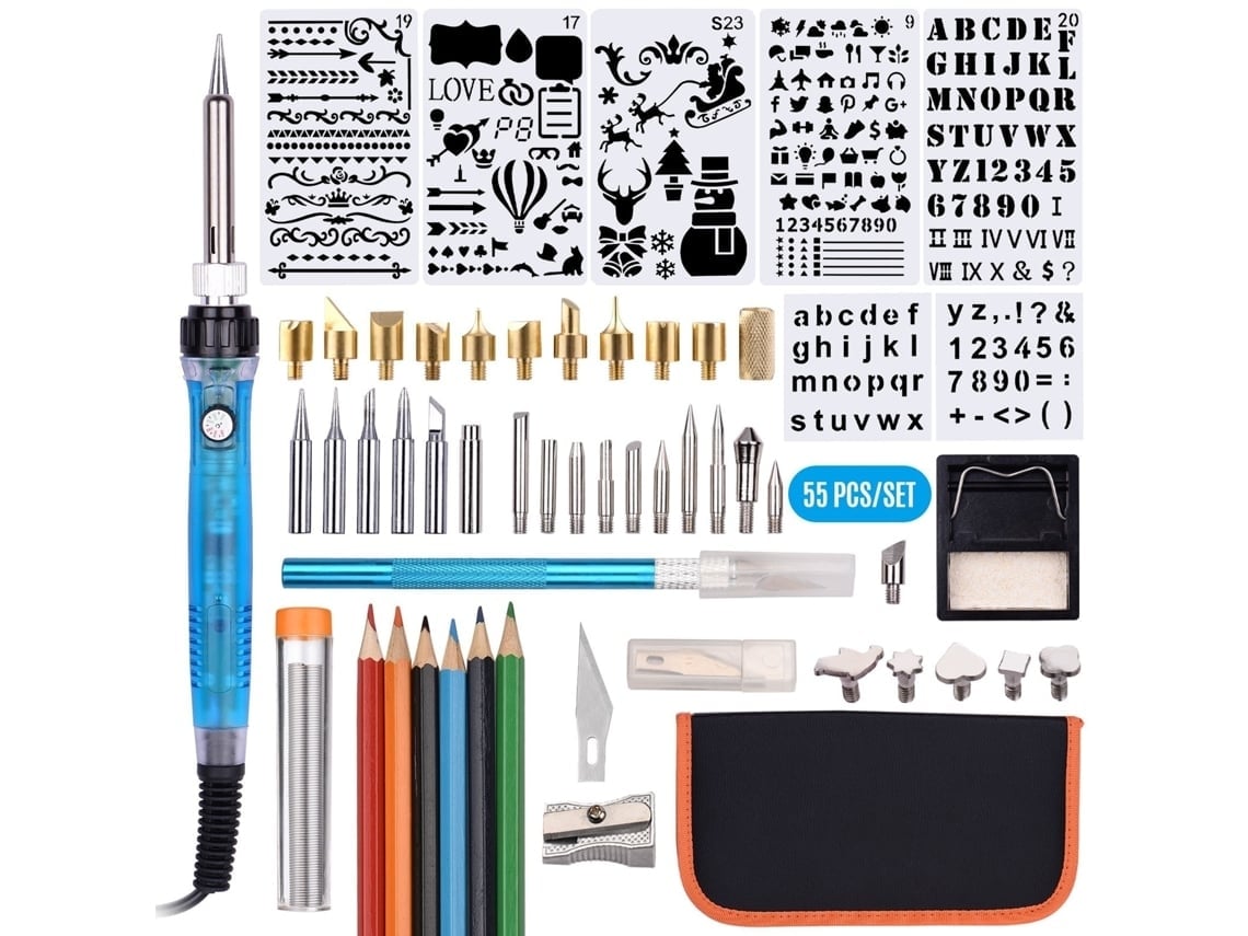 Kit De Ferramentas Para Entalhar Madeira De 55 Peças, Kit De Ferro Fundido 200-4 Lo