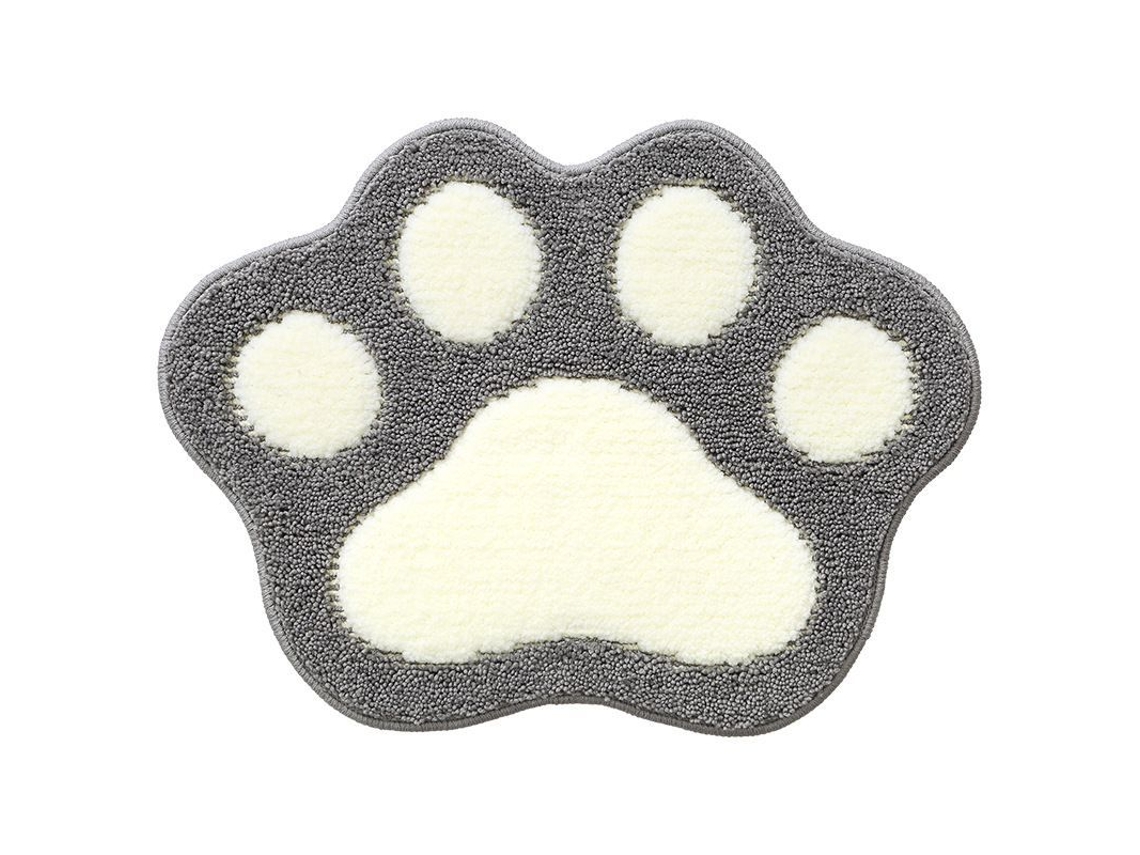 Alfombrilla De Baño Con Forma De Pie, Antideslizante, Lavable (gris) 45,7 X 60,9 Cm