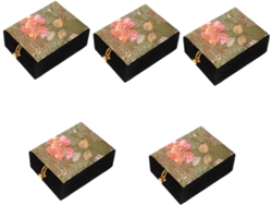 Piezas De Lindas Cajas Para Colgantes Pintadas, Pequeños Organizadores De Joyas Para Estuches