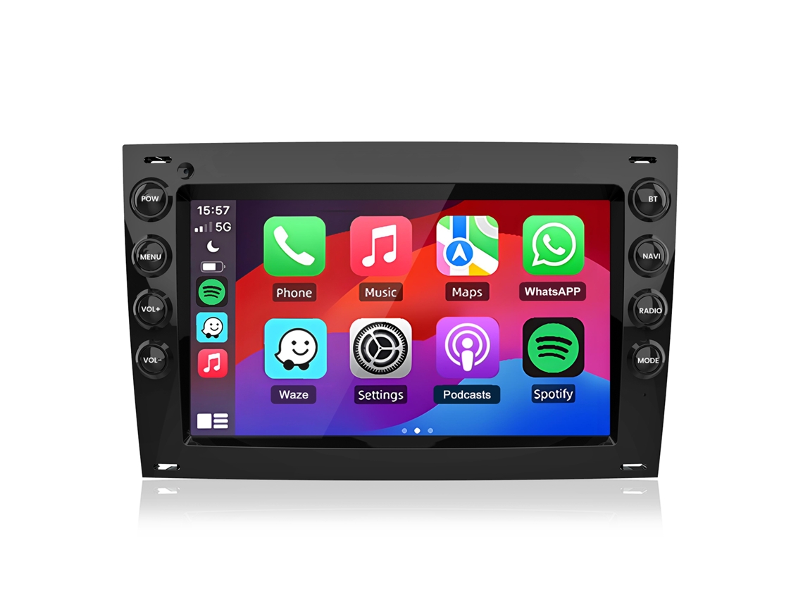 Autorradio Para Renault Megane Ii 2002-2009 | Android 15 | 4-core | 2gb+64gb | Carplay Sem Fio | Swc