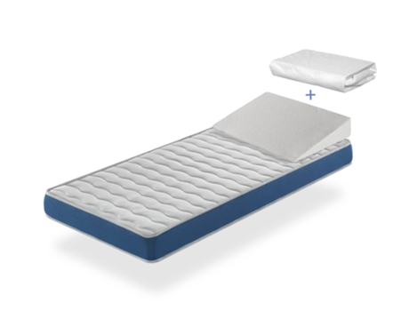 Pack colchon ONIX 70x140 Altura 11 cm + cuña elevadora 15º + sabana protectora 70x140 cm