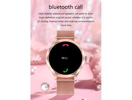 Reloj inteligente, Pantalla AMOLED de 1,3 pulgadas, más de 100 modos deportivos, Rosa VEANXIN